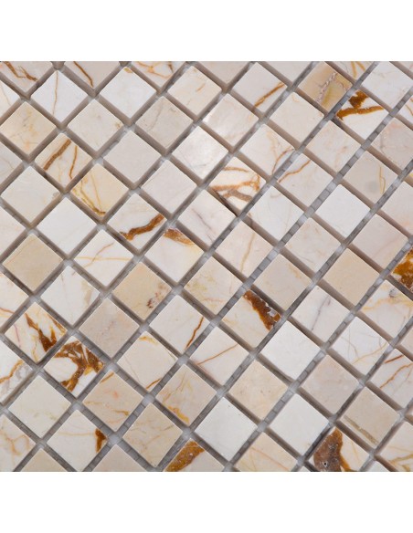 Marmor Mosaik Guld Creme | Ekosten.se