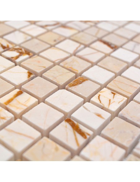 Marmor Mosaik Guld Creme | Ekosten.se