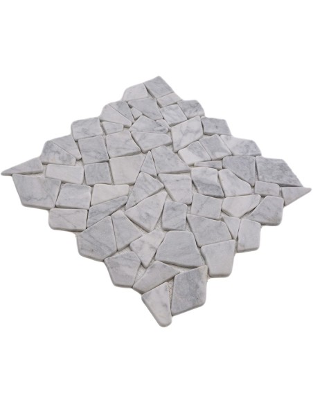 Oregelbunden Mosaik Carrara Marmor | Ekosten.se