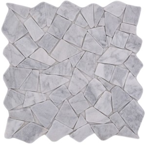 Oregelbunden Mosaik Carrara Marmor | Ekosten.se