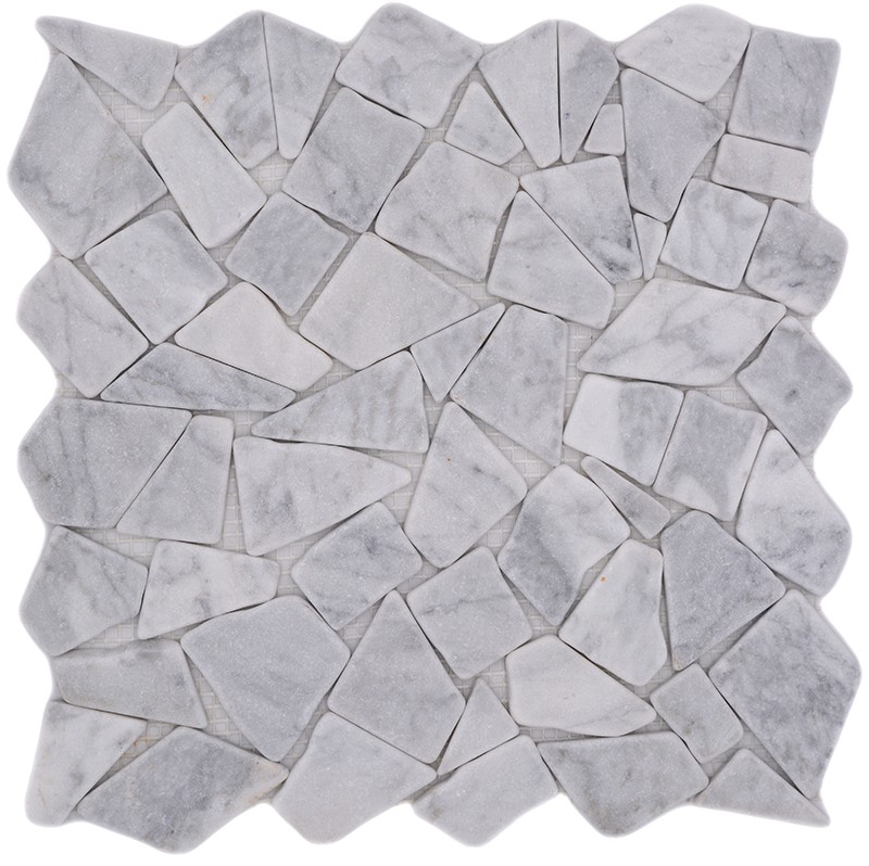 Oregelbunden Mosaik Carrara Marmor | Ekosten.se