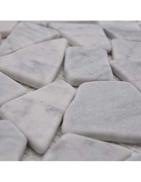 Oregelbunden Mosaik Carrara Marmor | Ekosten.se