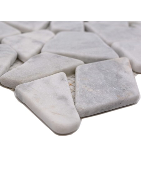 Oregelbunden Mosaik Carrara Marmor | Ekosten.se