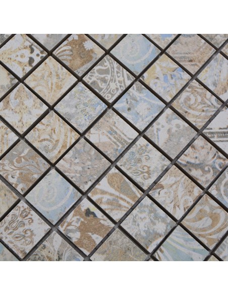 Granitkeramik Mosaik Curtain Sand 25x25mm | Ekosten.se