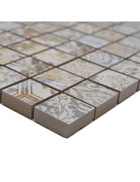 Granitkeramik Mosaik Curtain Sand 25x25mm | Ekosten.se