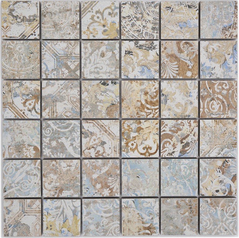 Granitkeramik Mosaik Curtain Sand 47x47mm | Ekosten.se