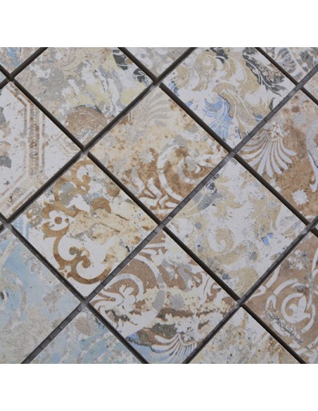 Granitkeramik Mosaik Curtain Sand 47x47mm | Ekosten.se