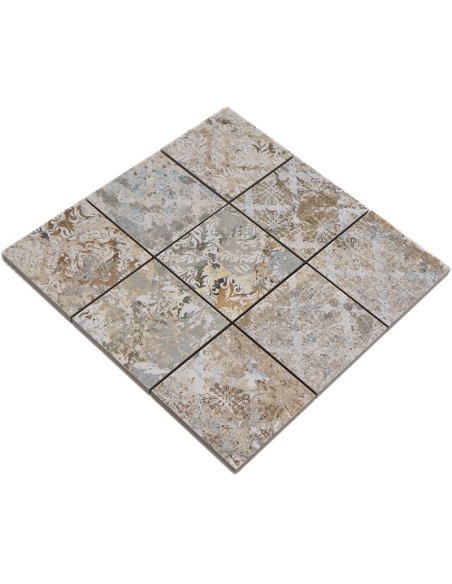 Granitkeramik Mosaik Curtain Sand 95x95mm | Ekosten.se