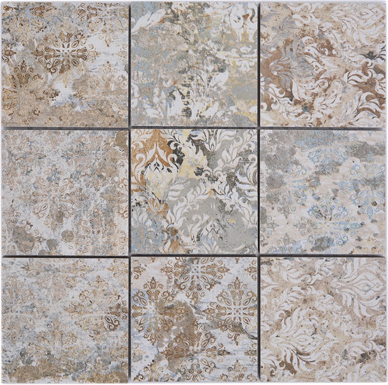 Granitkeramik Mosaik Curtain Sand 95x95mm | Ekosten.se
