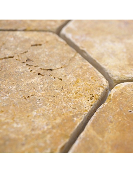 Hexagon Guld Travertin Antik | Ekosten.se