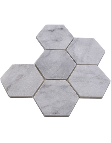 Hexagon Vit Marmor Ibiza Antik | Ekosten.se