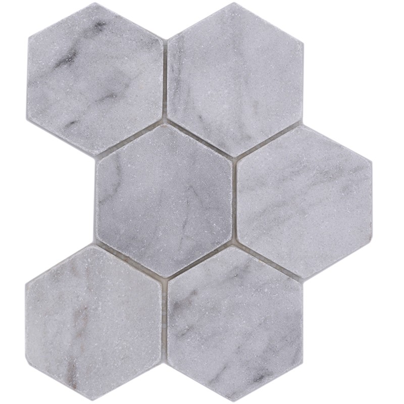 Hexagon Vit Marmor Ibiza Antik | Ekosten.se