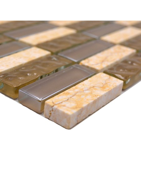 Stavmosaik Kristall Marmor Beige | Ekosten.se