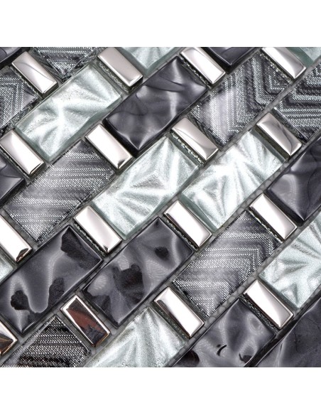 Silver Svart Kristallmosaik Parma | Ekosten.se