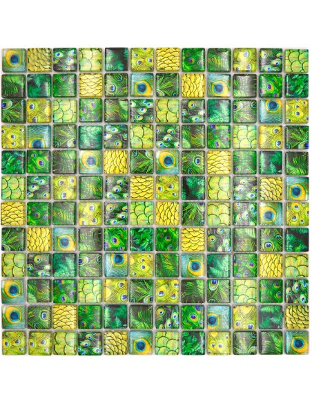 Wildlife Kristall Mosaik Grön | Ekosten.se