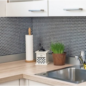 Hexagon Glasmosaik Eco Svart Matt | Ekosten.se