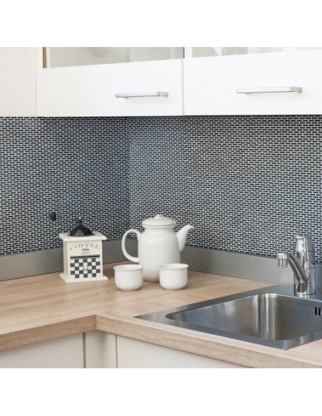 Glas Eco Mosaik Minibrick Svart  | Ekosten.se
