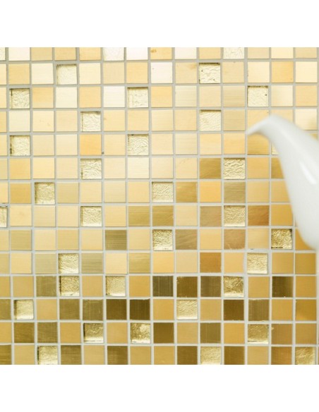 Mosaik Aluminium Kristall Guld | Ekosten.se