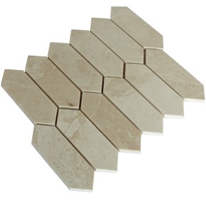 Beige Marmor Long Hexagon | Ekosten.se