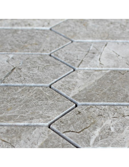 Grå Marmor Long Hexagon | Ekosten.se