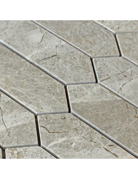 Grå Marmor Long Hexagon | Ekosten.se