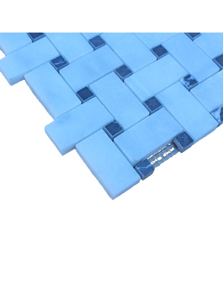 Svart Vit Marmor Mosaik Basket | Ekosten.se