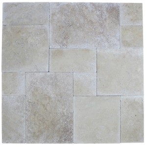 Natursten Travertin Chiaro French Pattern | Ekosten.se
