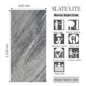 Marmor Stenfaner Bright Creek | Ekosten.se