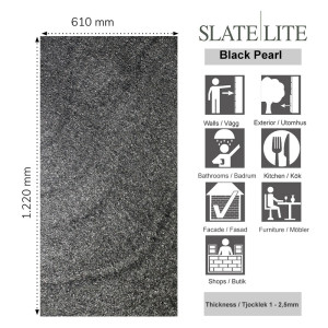 Stenfanér Sandsten Black Pearl | Ekosten.se