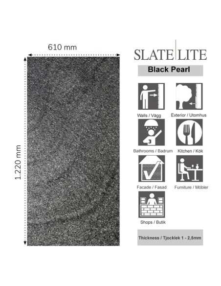 Stenfanér Sandsten Black Pearl | Ekosten.se