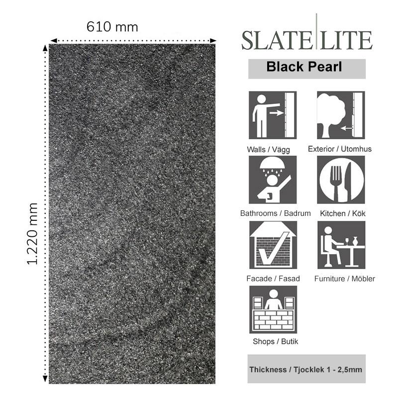 Stenfanér Sandsten Black Pearl | Ekosten.se