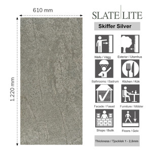 Silver Skiffer Stenfanér | Ekosten.se