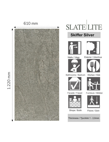 Silver Skiffer Stenfanér | Ekosten.se