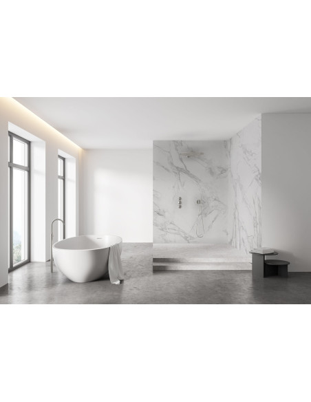 Grå Vit Marmor Aluminium Panel | Ekosten.se