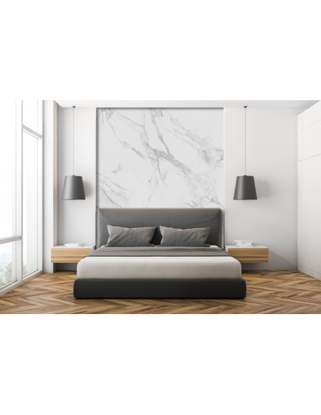 Grå Vit Marmor Aluminium Panel | Ekosten.se