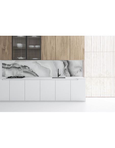 Vit Grå Marmor Aluminium Panel | Ekosten.se