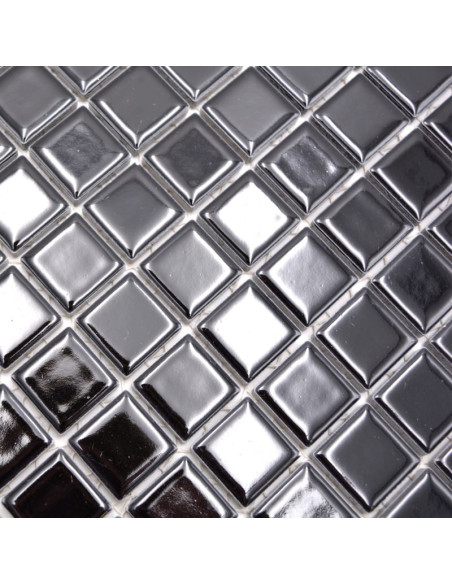 Svart Blank Klinker Mosaik | Ekosten.se