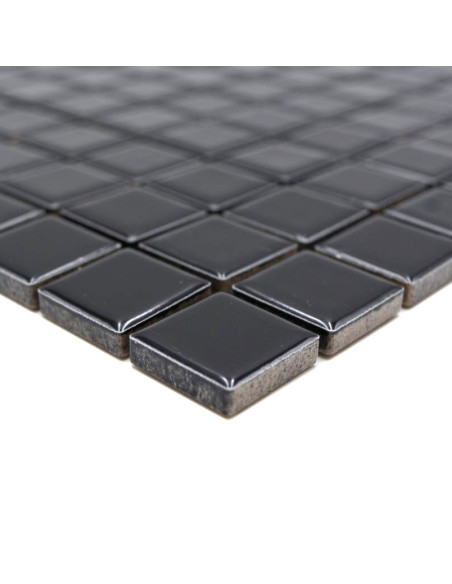 Svart Blank Klinker Mosaik | Ekosten.se