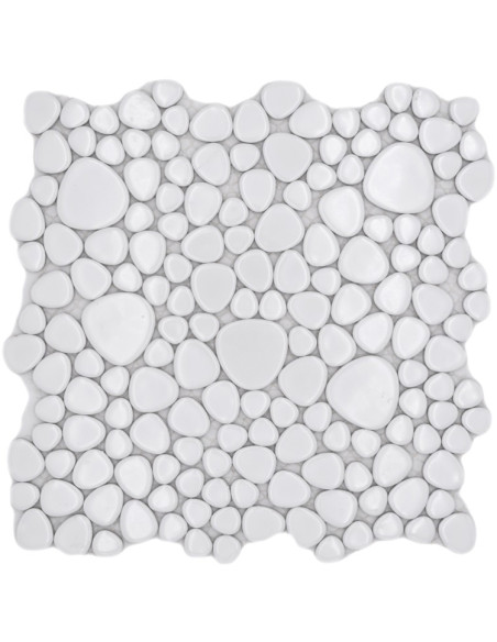 Oregelbunden Mosaik Vit Blank | Ekosten.se