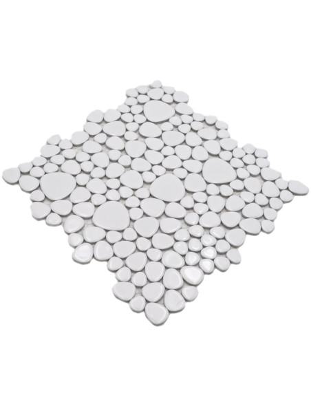 Oregelbunden Mosaik Vit Blank | Ekosten.se