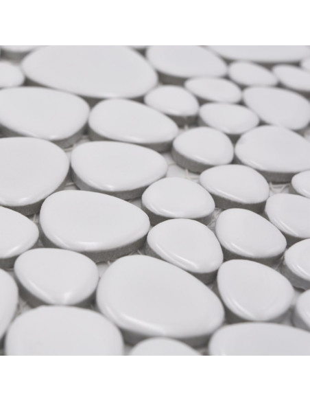 Oregelbunden Mosaik Vit Blank | Ekosten.se