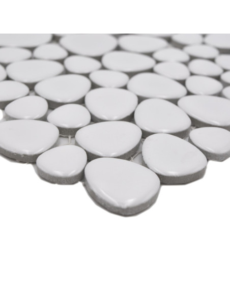 Oregelbunden Mosaik Vit Blank | Ekosten.se