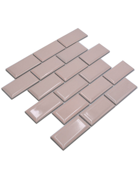 Metro Kakel Mosaik Fasade Kanter Rosa | Ekosten.se