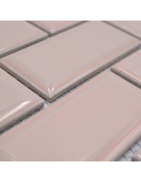 Metro Kakel Mosaik Fasade Kanter Rosa | Ekosten.se