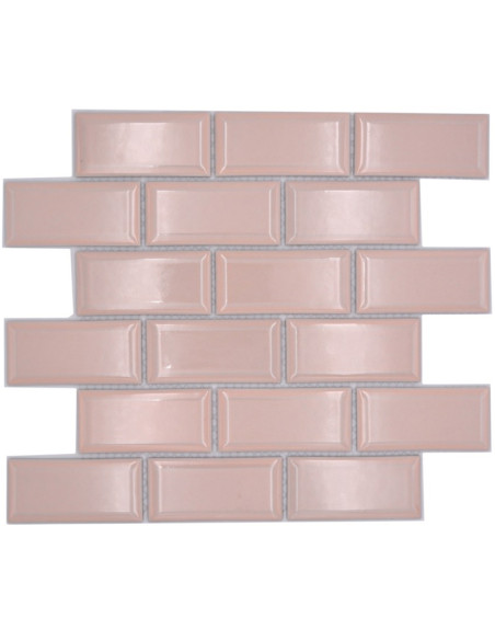 Metro Kakel Mosaik Fasade Kanter Rosa | Ekosten.se