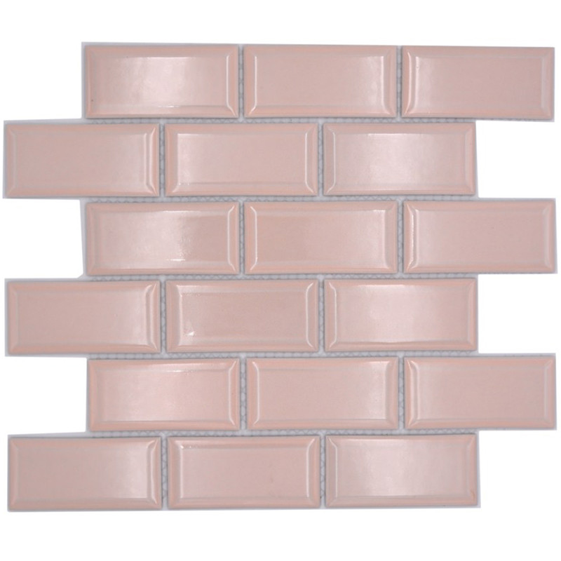 Metro Kakel Mosaik Fasade Kanter Rosa | Ekosten.se