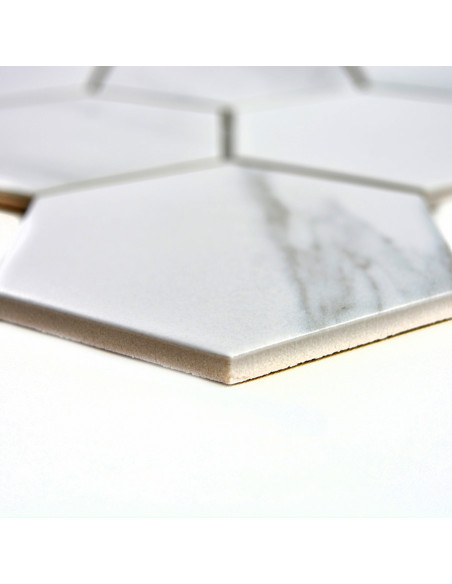 Hexagon Klinker Mosaik Carrara | Ekosten.se