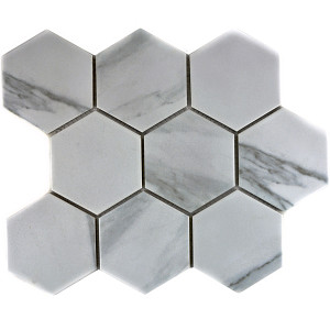 Hexagon Klinker Mosaik Carrara | Ekosten.se