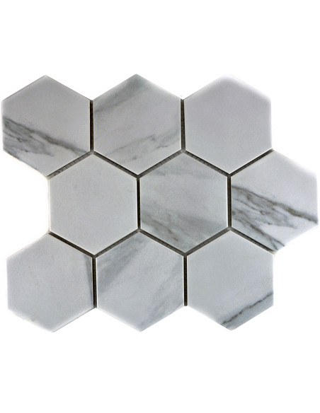 Hexagon Klinker Mosaik Carrara | Ekosten.se