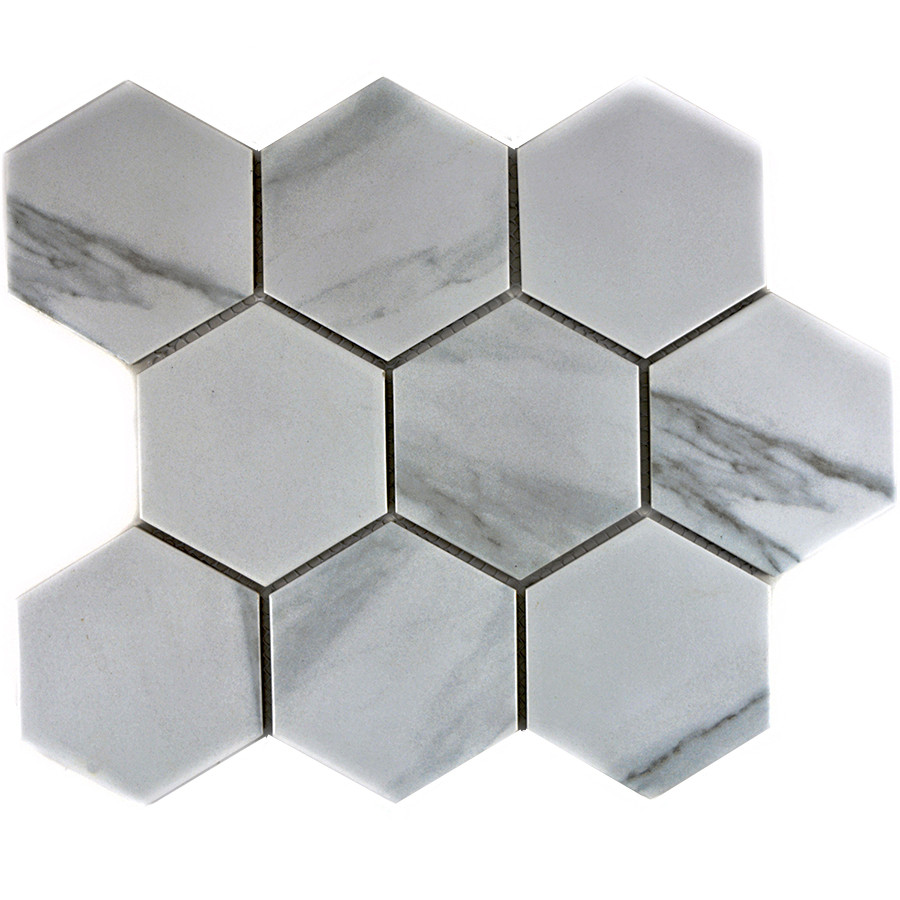Hexagon Klinker Mosaik Carrara | Ekosten.se